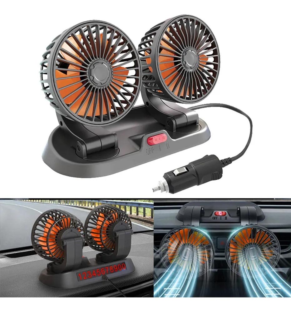 Miniatura 8 de Ventilador Para Carro Doble 360°